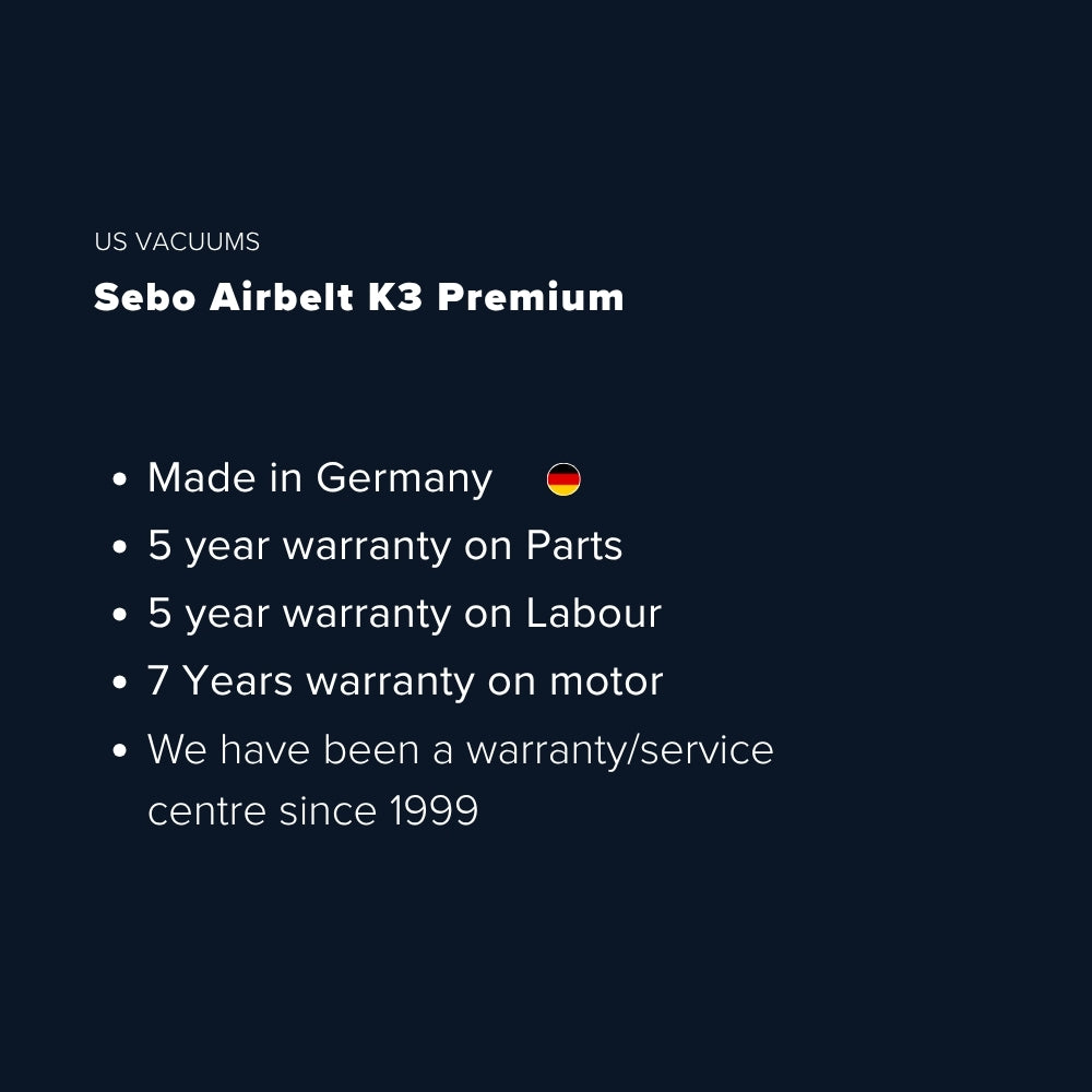 Sebo Airbelt K3 Premium Canister Vacuum Red - US Vacuums - 90687am