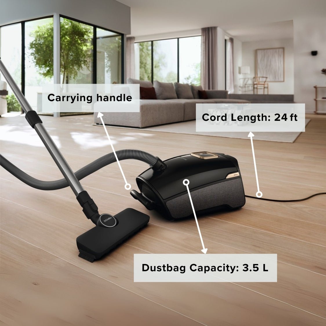 Miele Guard L1 AllFloor Vacuum Cleaner - Obsidian Black - US Vacuums - 12704590