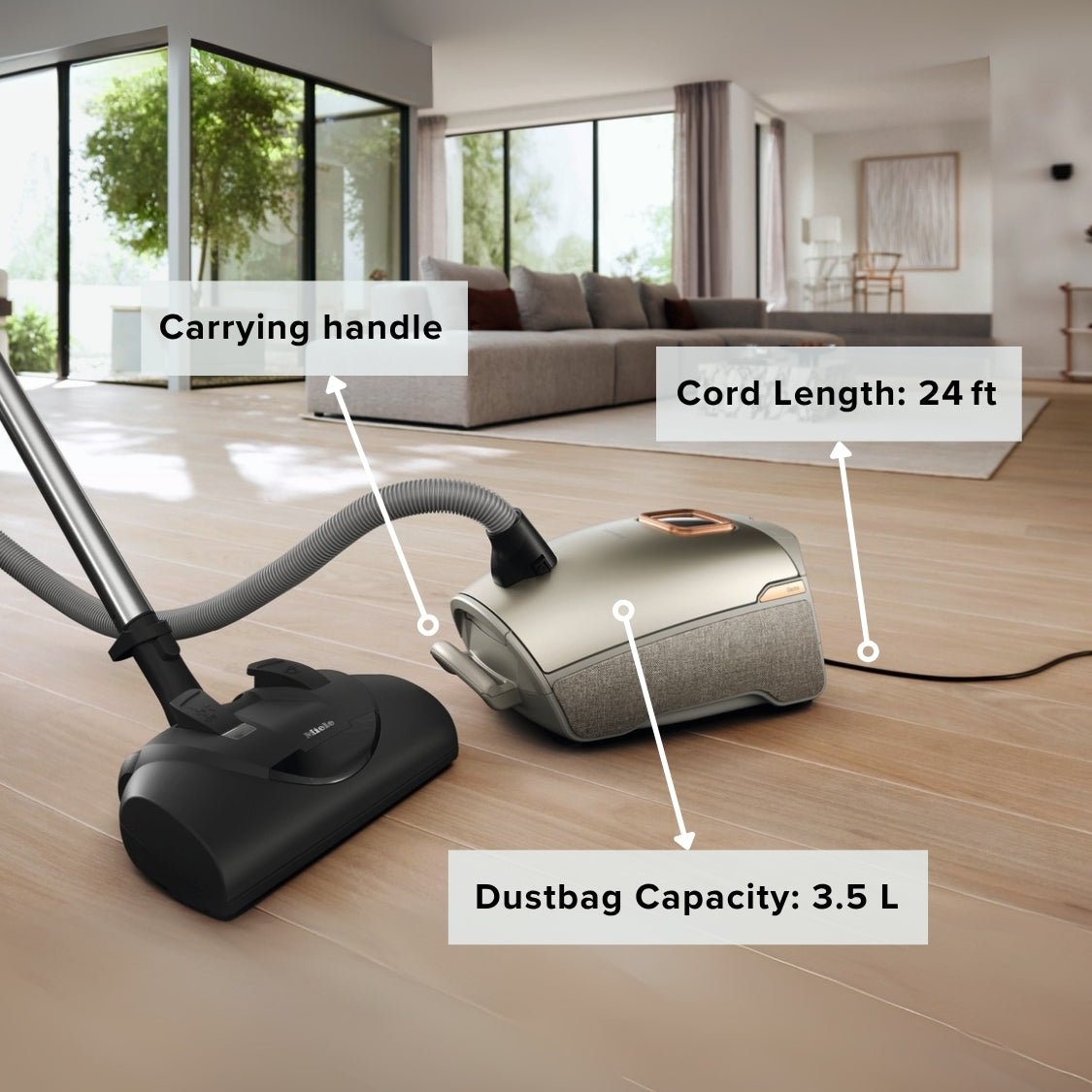 Miele Guard L1 Electro Vacuum Cleaner - Titanium Pearlfinish - US Vacuums - 12704580