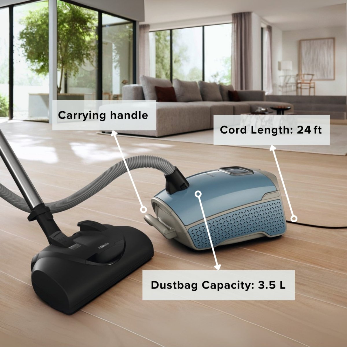 Miele Guard L1 Vacuum Cleaner - Nordic Blue - US Vacuums - 12811590