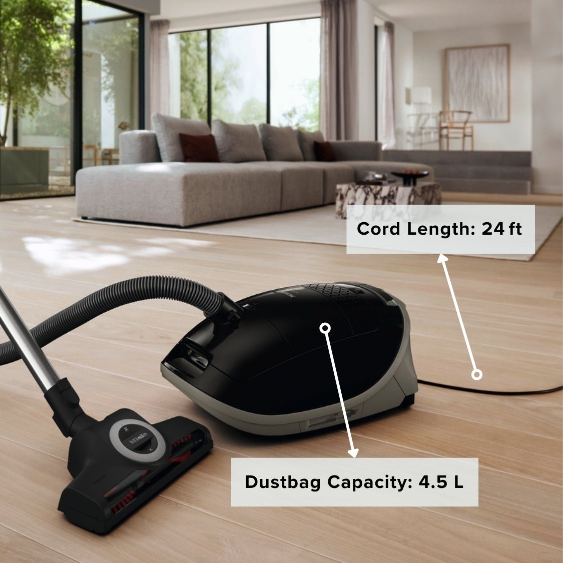 Miele Guard M1 Cat and Dog Vacuum Cleaner - Obsidian Black - US Vacuums - 12704670