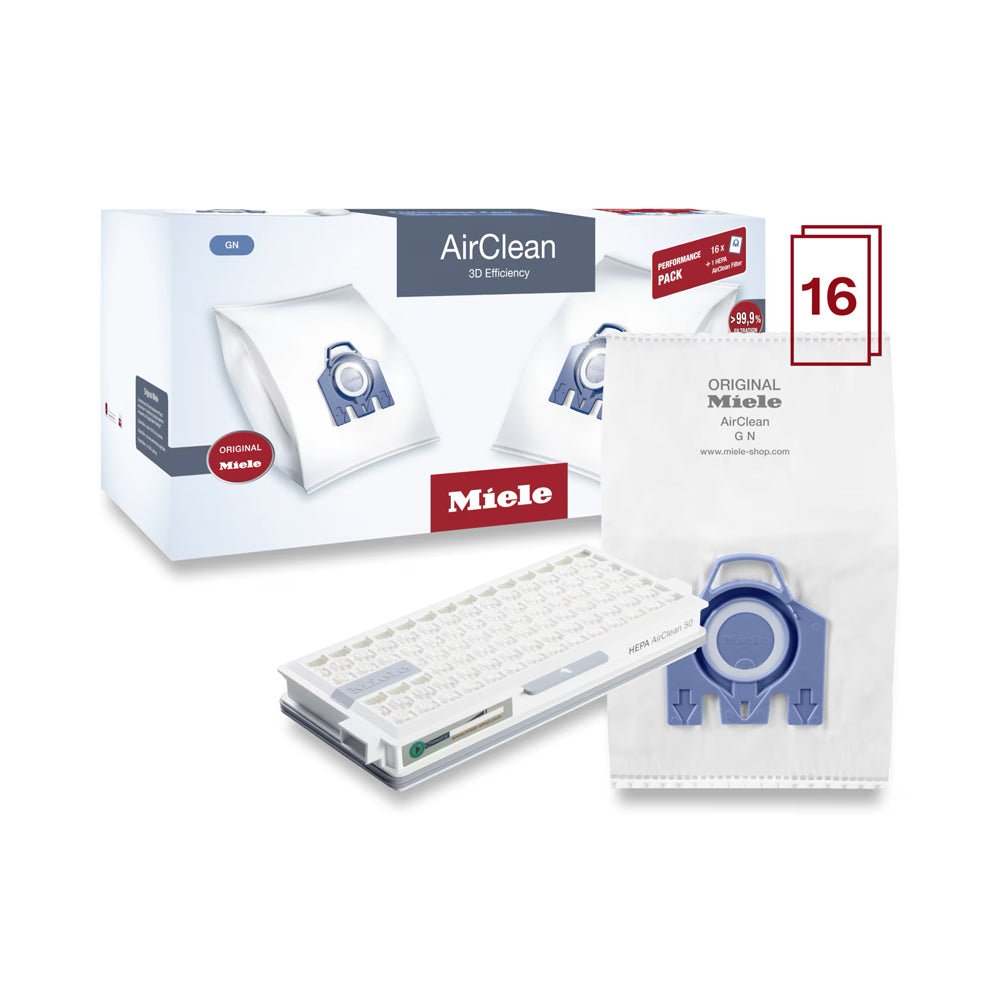 Miele Performance Pack Allergy XXL - PACK GN Bag - 16 Bags + HEPA Filter - US Vacuums - 10512500