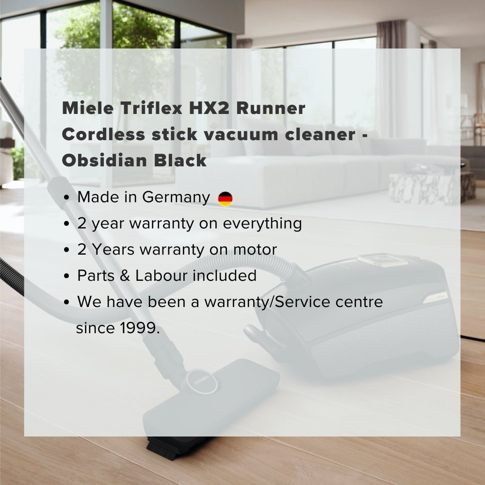 Miele Triflex HX2 Runner Cordless Stick Vacuum Cleaner - Obsidian black - US Vacuums - 11827050