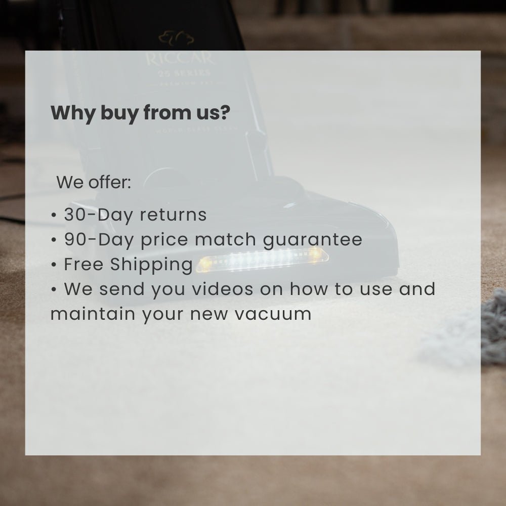 Riccar 25 Series Premium Pet Clean Air Upright Vacuum - US Vacuums - R25P.2