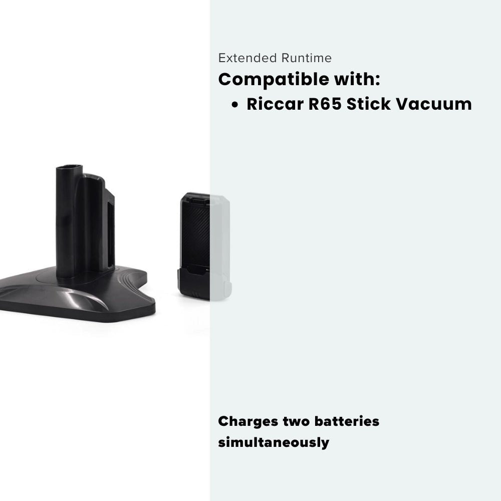 Riccar Dual Charging Base and Battery - US Vacuums - R65DUAL