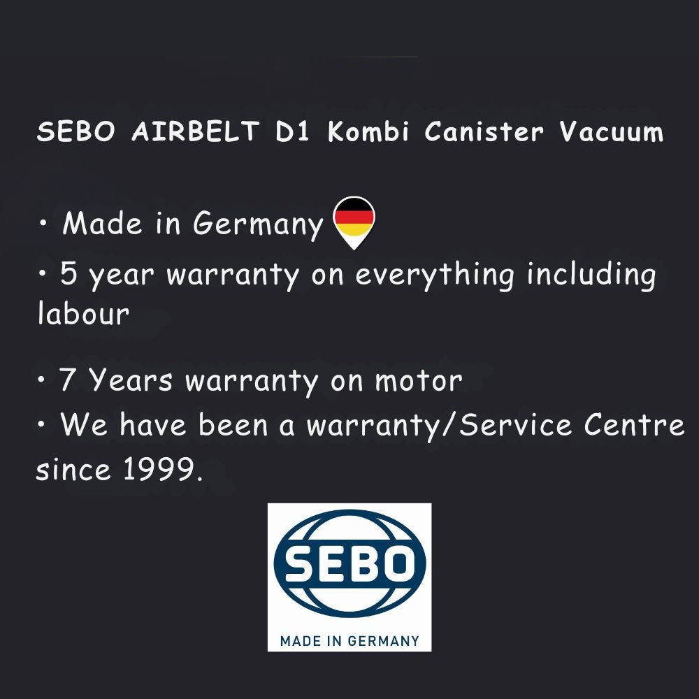 Sebo Airbelt D1 Canister Vacuum - US Vacuums - 90604