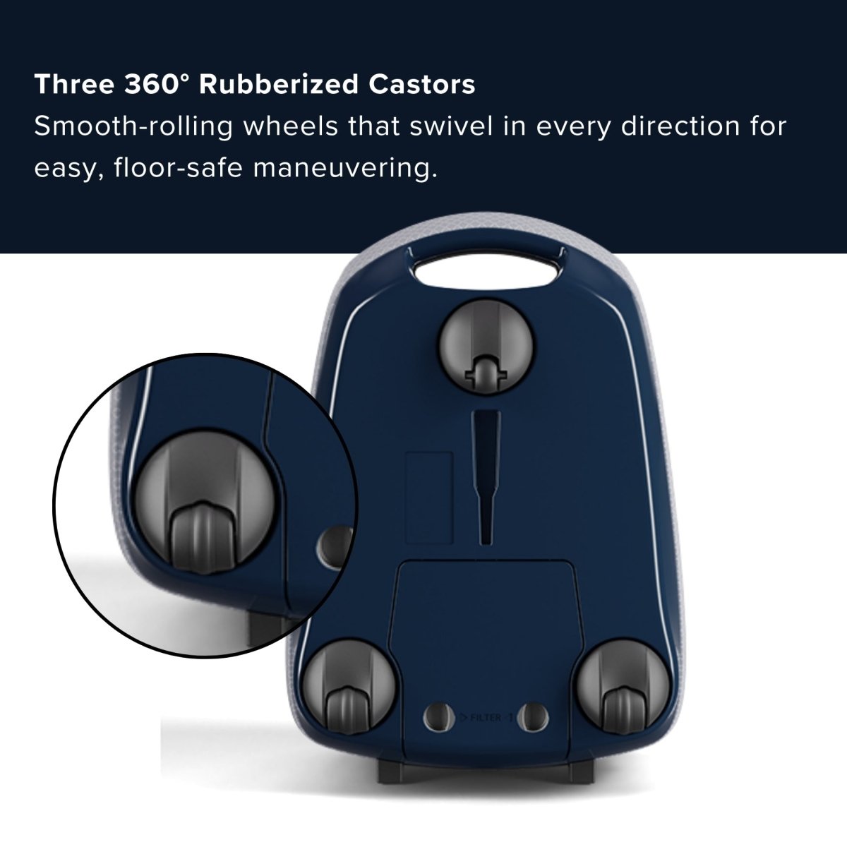 Sebo Airbelt E2 Turbo Canister Vacuum Cleaner - Dark Blue - US Vacuums - 91620AM