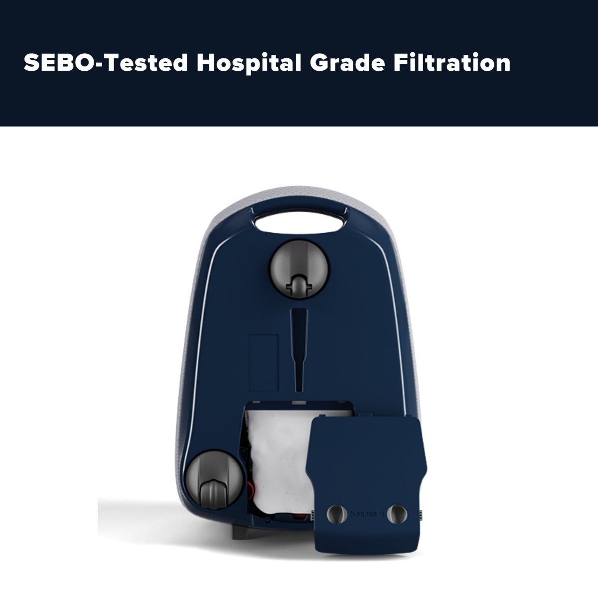 Sebo Airbelt E2 Turbo Canister Vacuum Cleaner - Dark Blue - US Vacuums - 91620AM