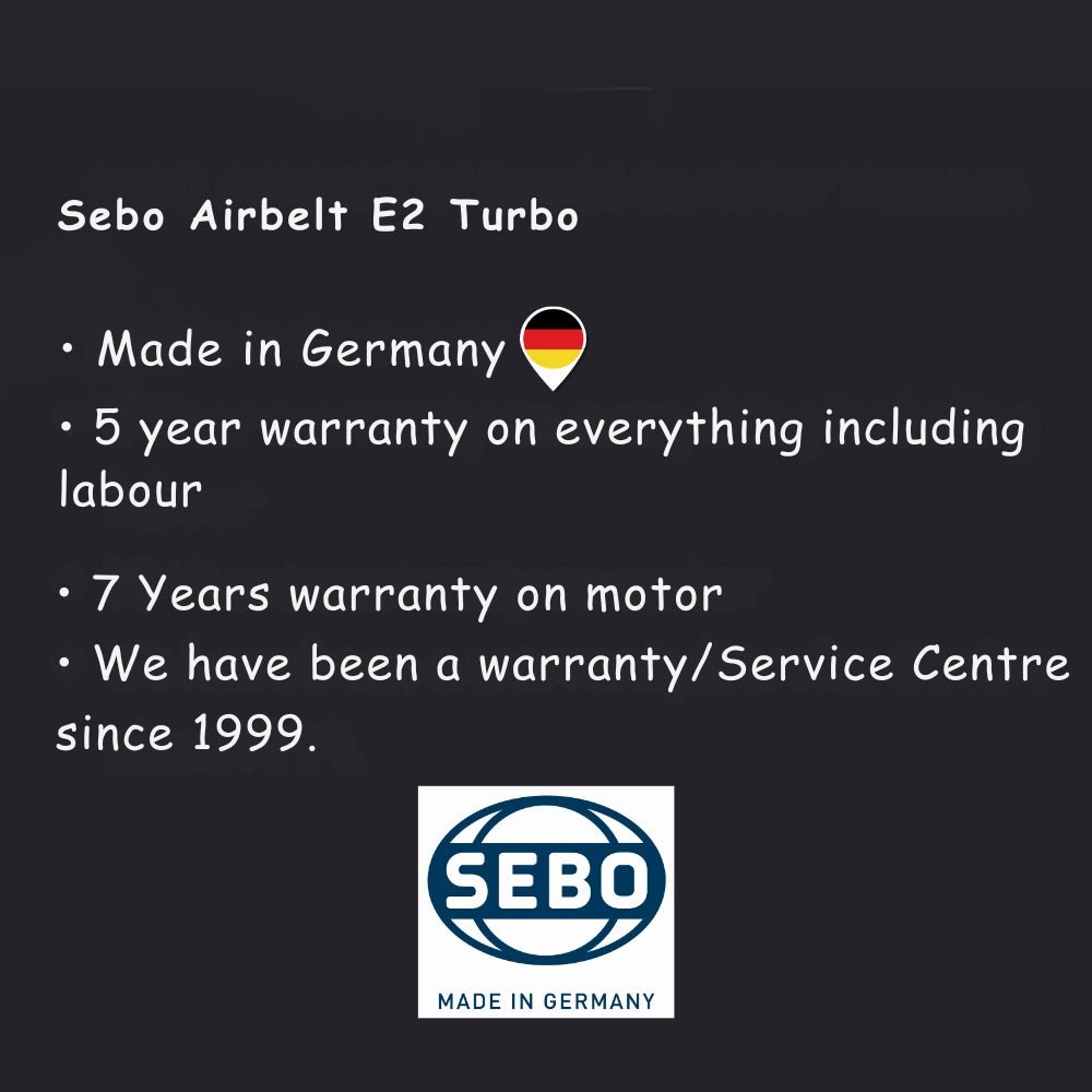 Sebo Airbelt E2 Turbo Canister Vacuum Dark Blue - US Vacuums - 91620