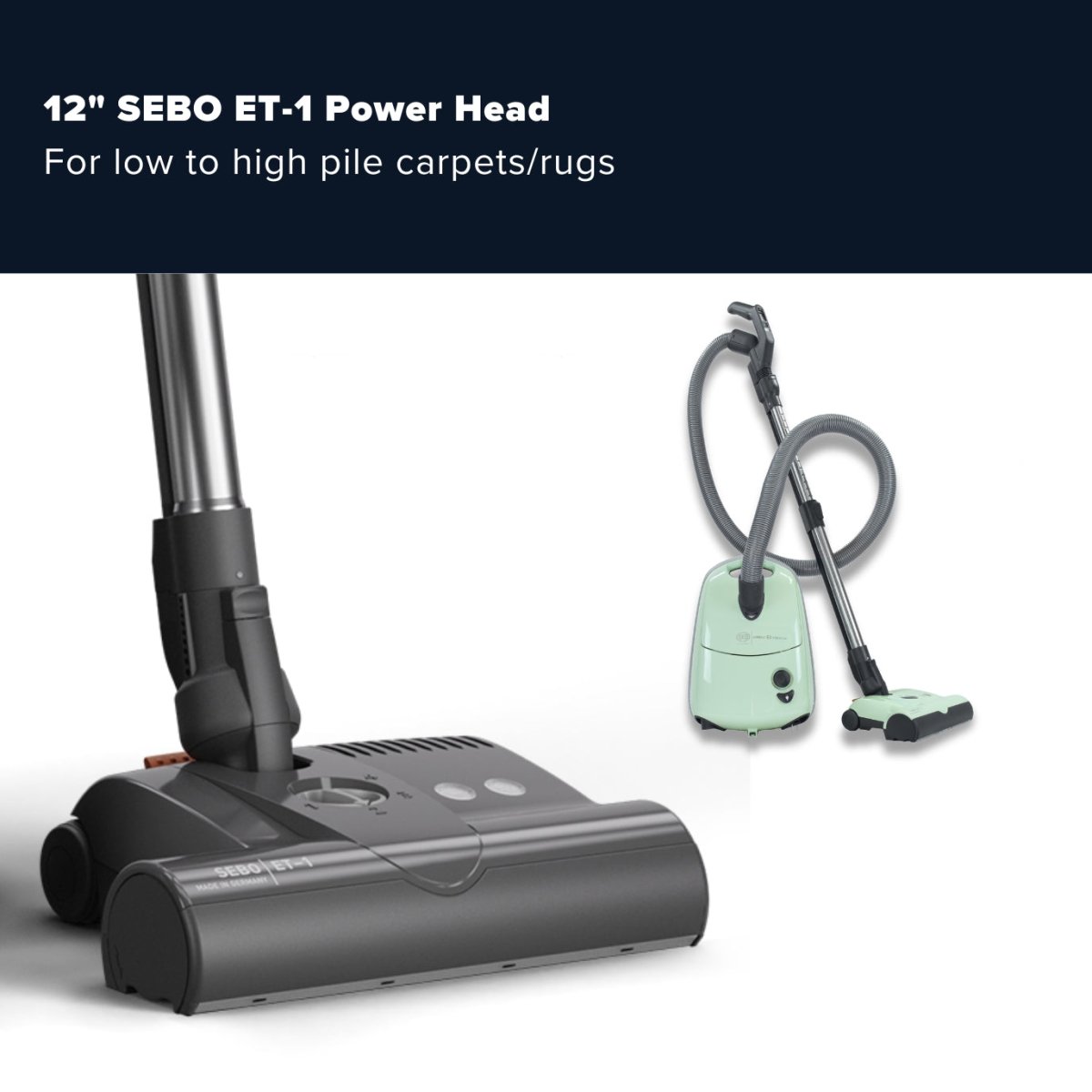 Sebo Airbelt E3 Premium Canister Vacuum Cleaner - Pastel Mint - US Vacuums - 91651AM