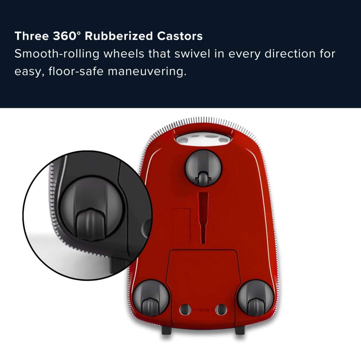 Sebo Airbelt E3 Premium Canister Vacuum Cleaner - Red - US Vacuums - 91647AM