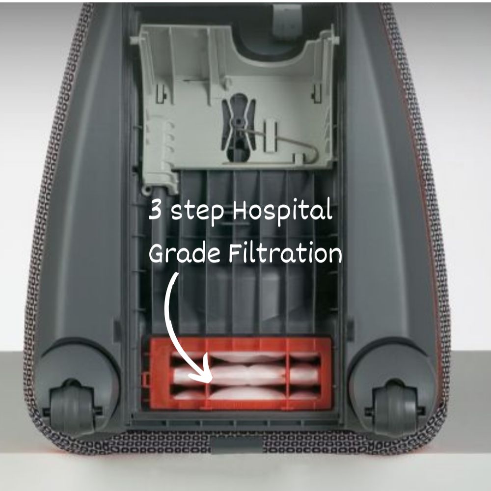 Sebo Airbelt K2 Turbo Canister Vacuum Black Cherry Red - US Vacuums - 9678