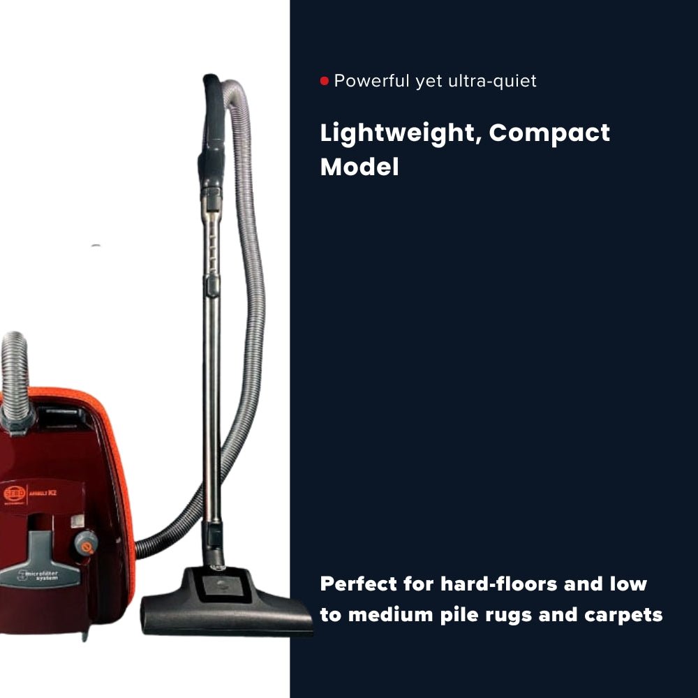 Sebo Airbelt K2 Turbo Canister Vacuum Cleaner - Black Cherry - US Vacuums - 9678AM