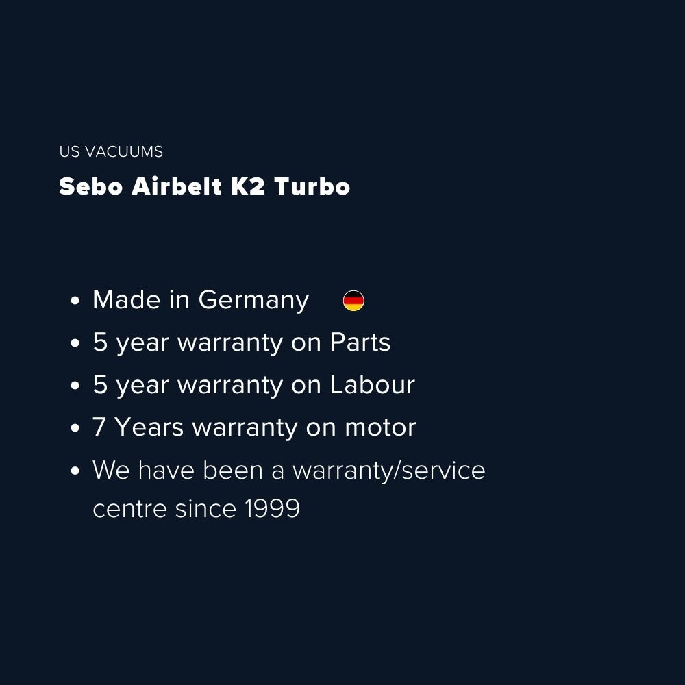 Sebo Airbelt K2 Turbo Canister Vacuum Cleaner - Black Cherry - US Vacuums - 9678AM