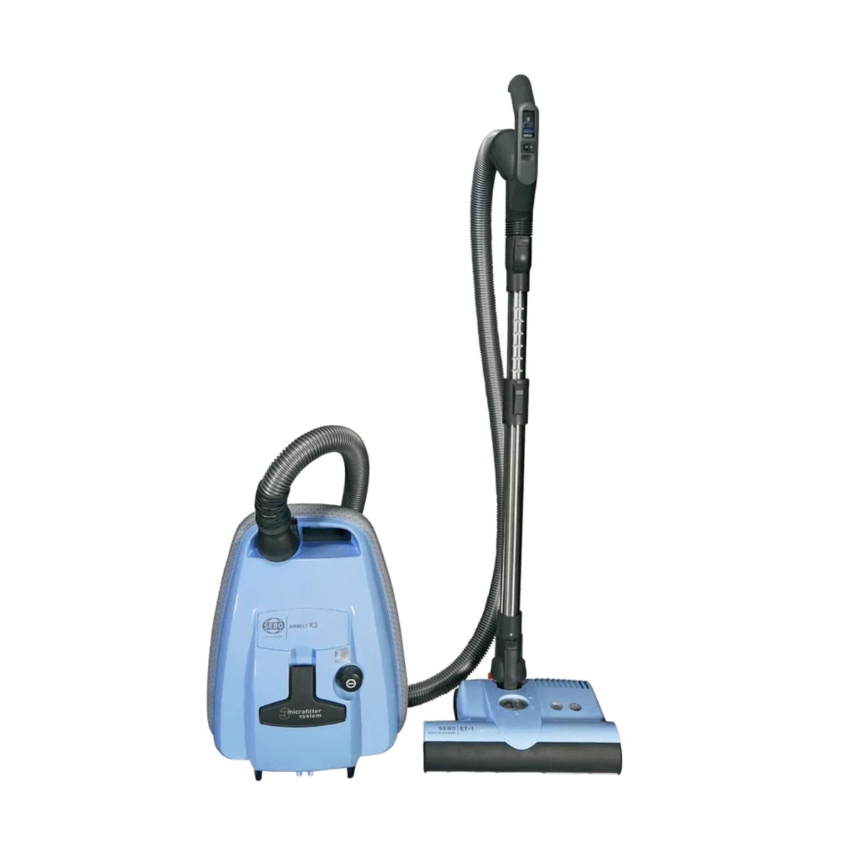 Sebo Airbelt K3 Premium Canister Vacuum Cleaner - Pastel Blue - US Vacuums - 91698AM