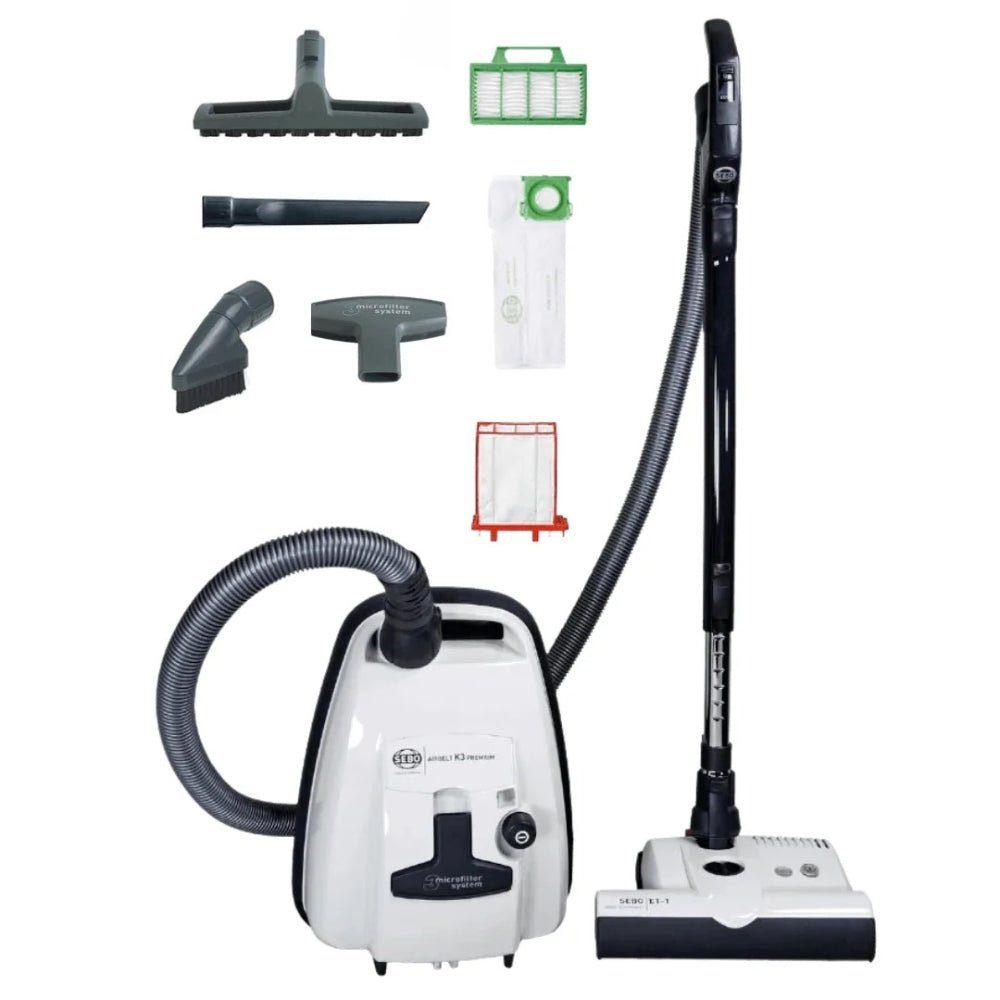 Sebo Airbelt K3 Premium Canister Vacuum White - US Vacuums - 90693