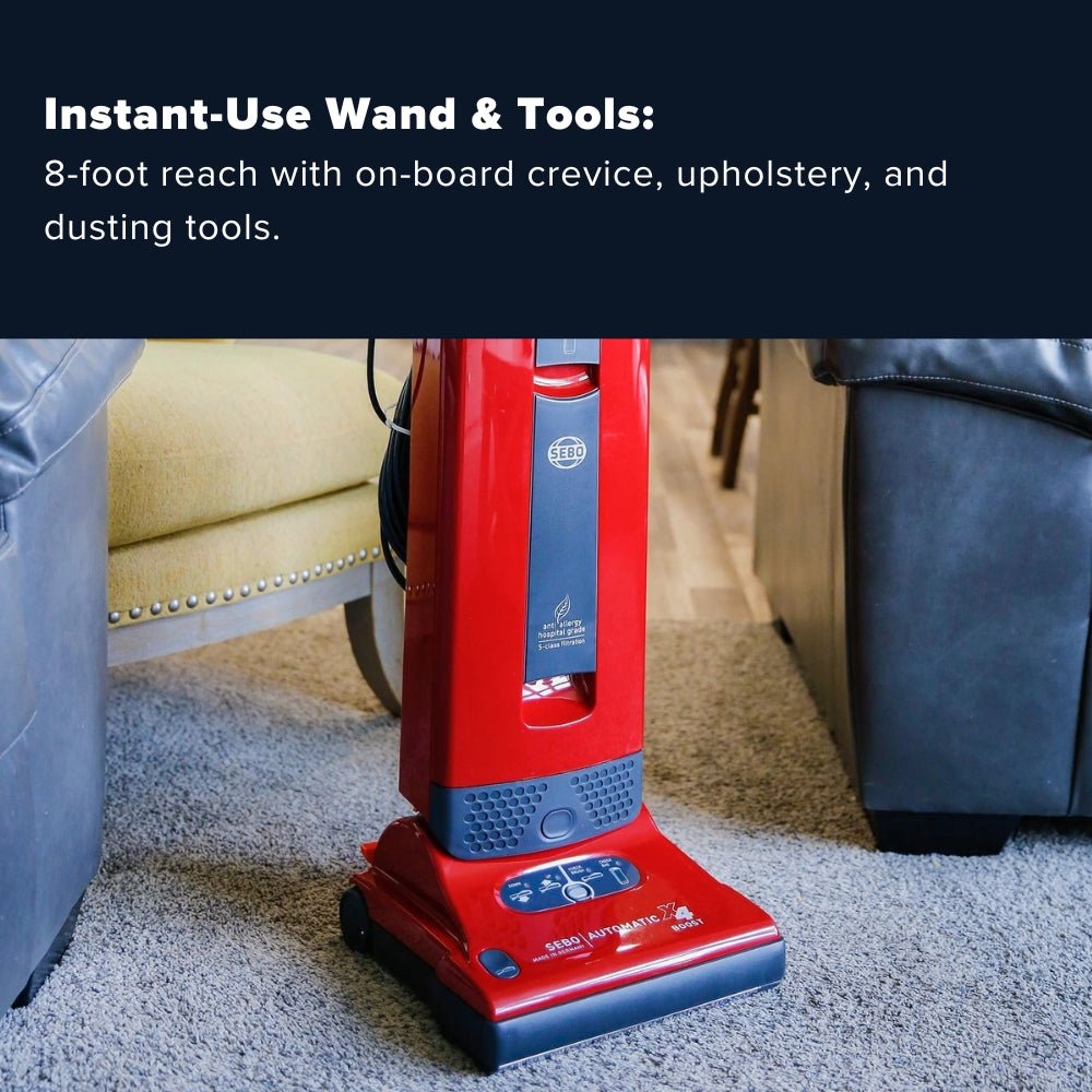 Sebo Automatic X4 Boost Upright Vacuum Cleaner - Red - US Vacuums - 90505AM