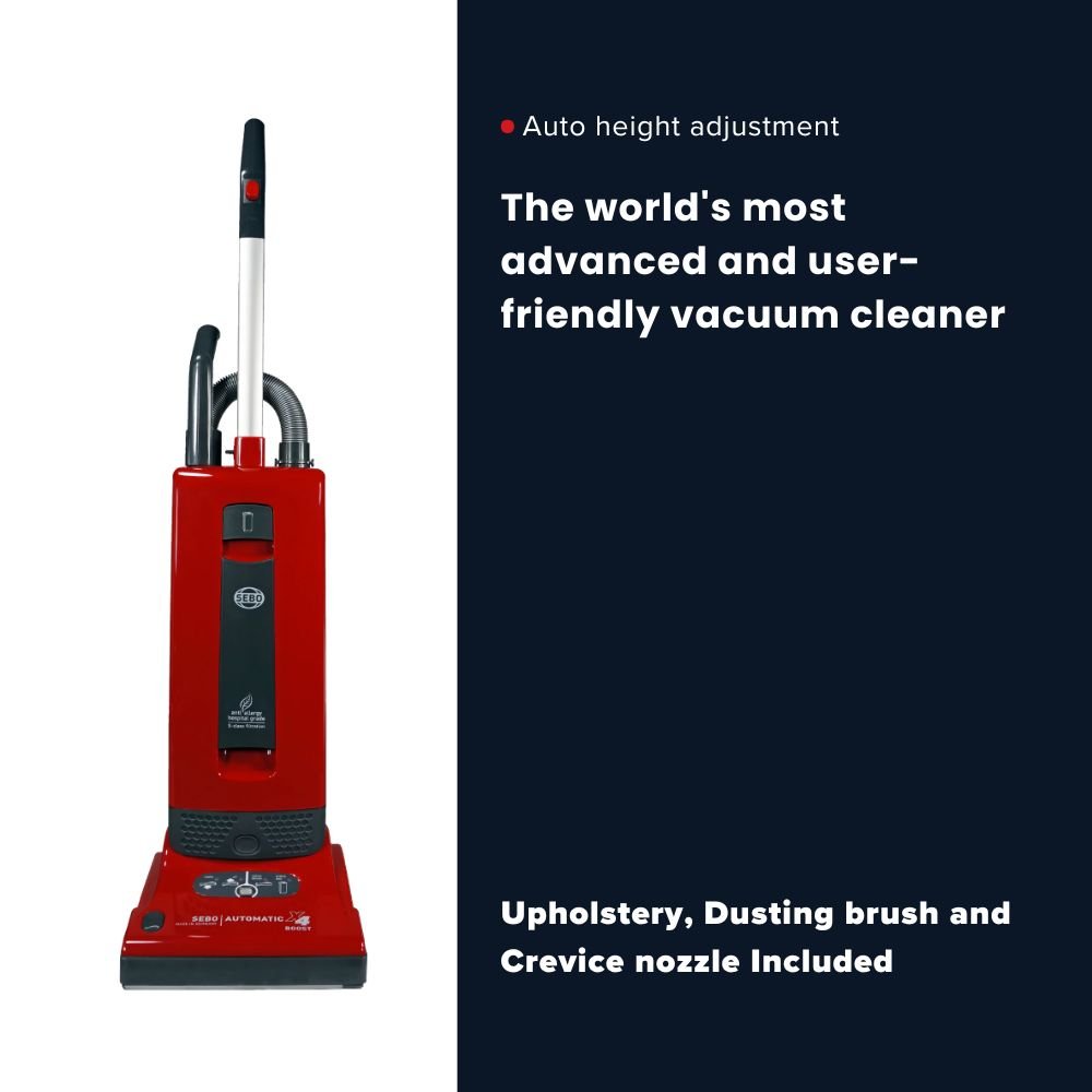 Sebo Automatic X4 Boost Upright Vacuum Cleaner - Red - US Vacuums - 90505AM