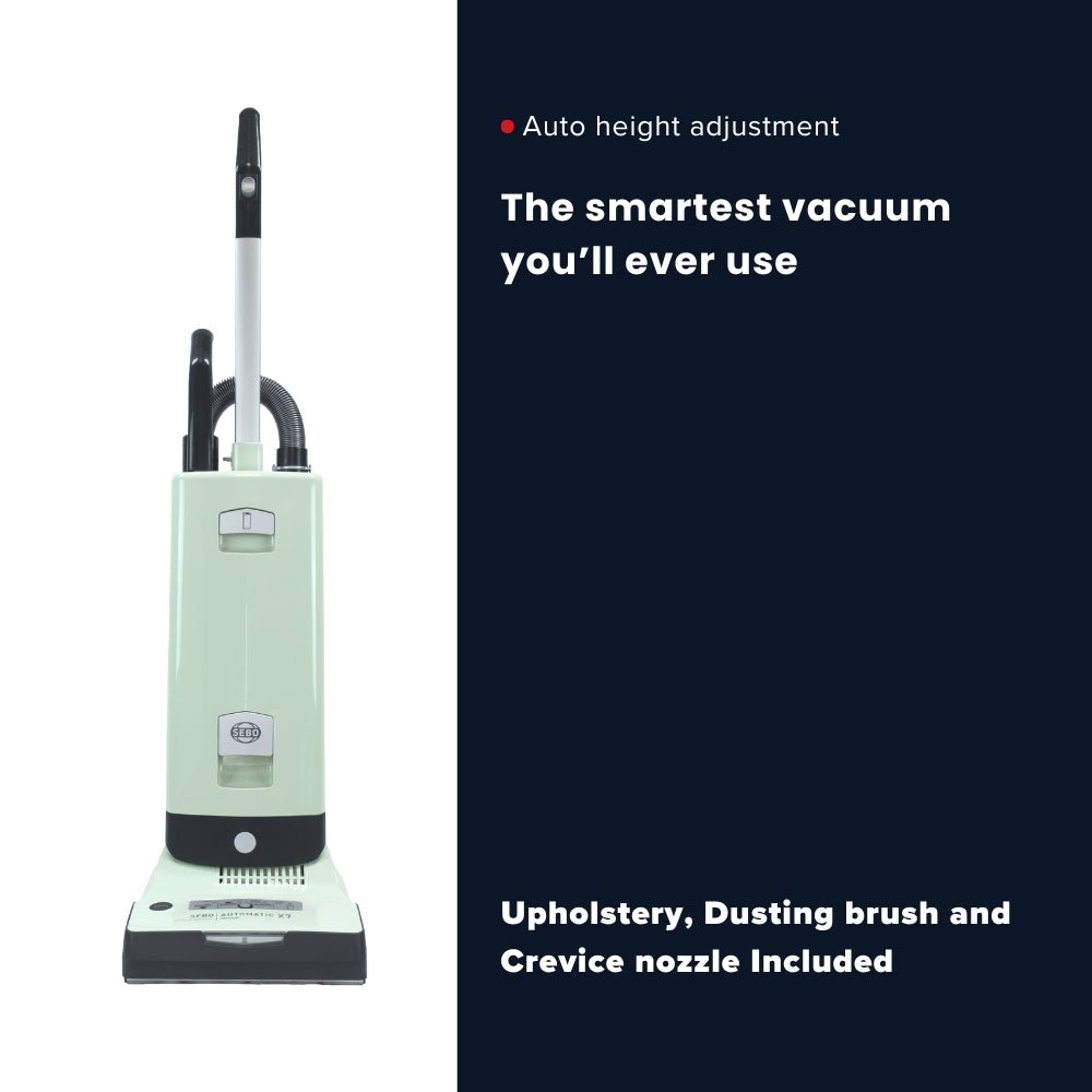 Sebo Automatic X7 Premium Upright Vacuum Cleaner - Pastel Mint - US Vacuums - 91545AM