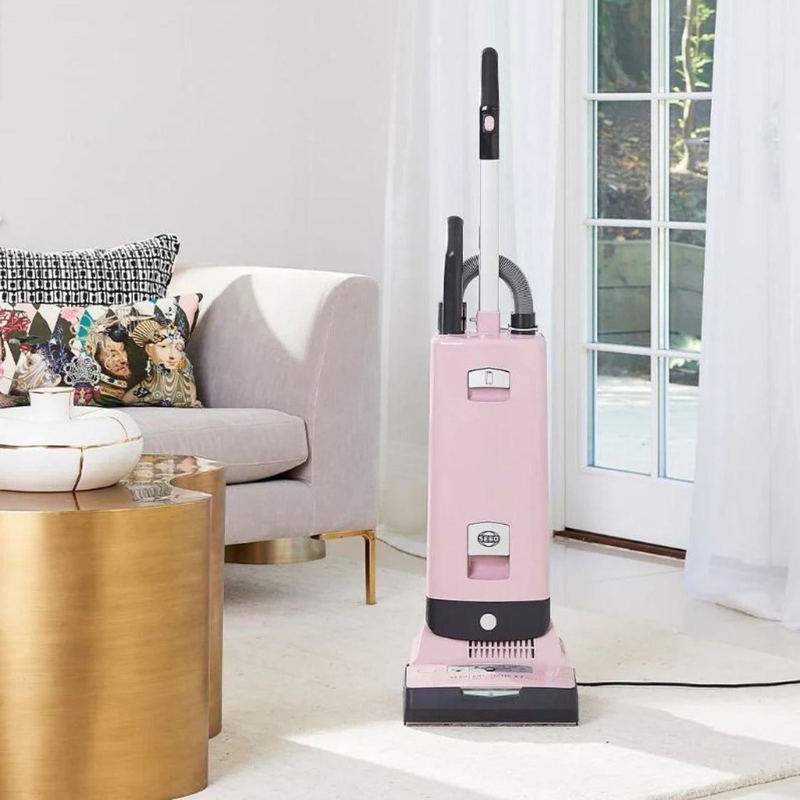 Sebo Automatic X7 upright vacuum cleaner - Pastel Pink - US Vacuums - 91547AM