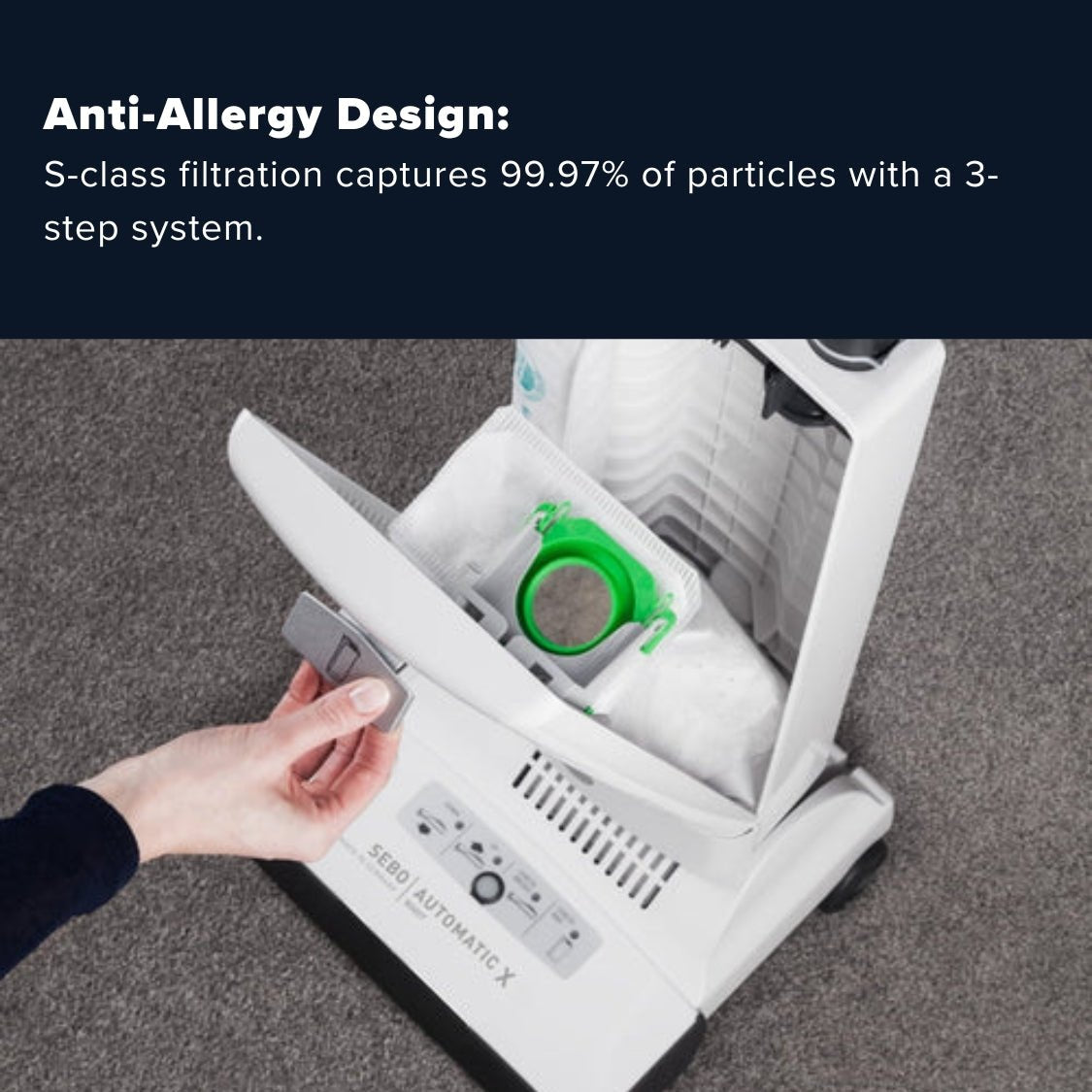 Sebo Automatic X7 upright vacuum cleaner - Pastel Pink - US Vacuums - 91547AM