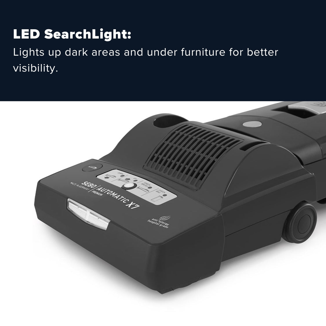 Sebo Automatic X7 upright vacuum cleaner - Pastel Pink - US Vacuums - 91547AM