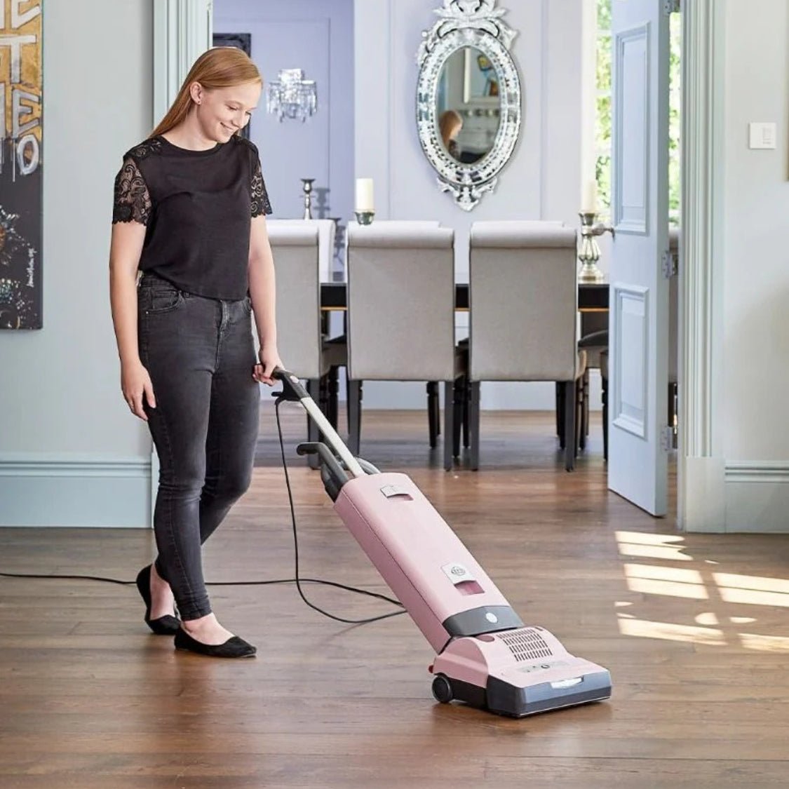 Sebo Automatic X7 upright vacuum cleaner - Pastel Pink - US Vacuums - 91547AM