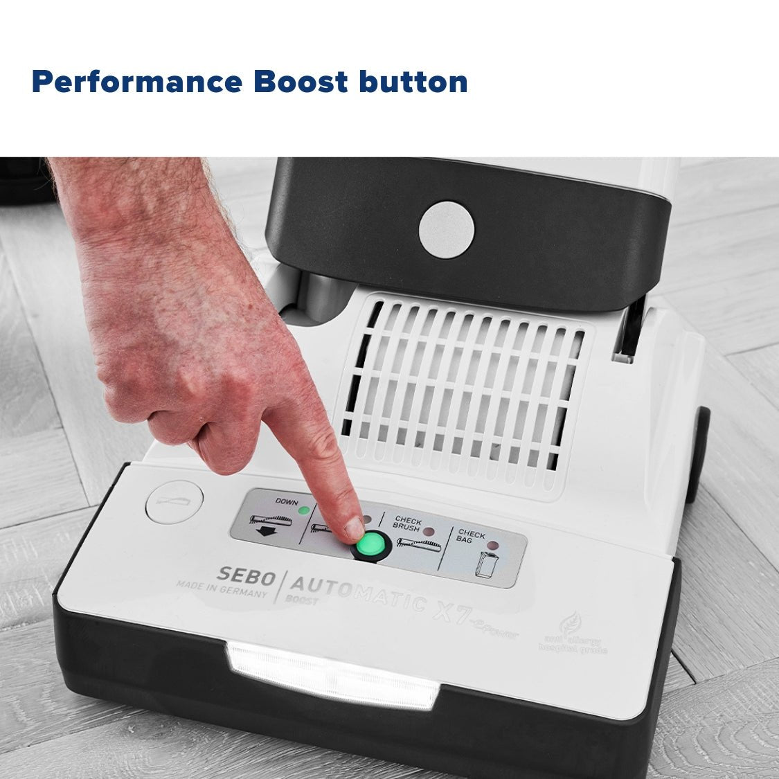 Sebo Automatic X7 upright vacuum cleaner - Pastel Pink - US Vacuums - 91547AM