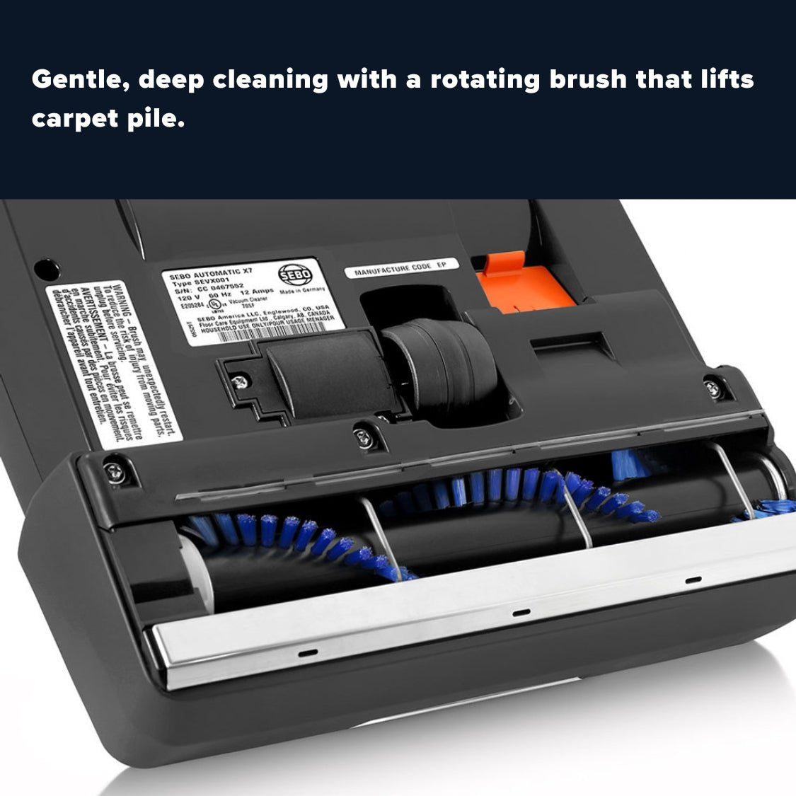 Sebo Automatic X7 upright vacuum cleaner - Pastel Pink - US Vacuums - 91547AM