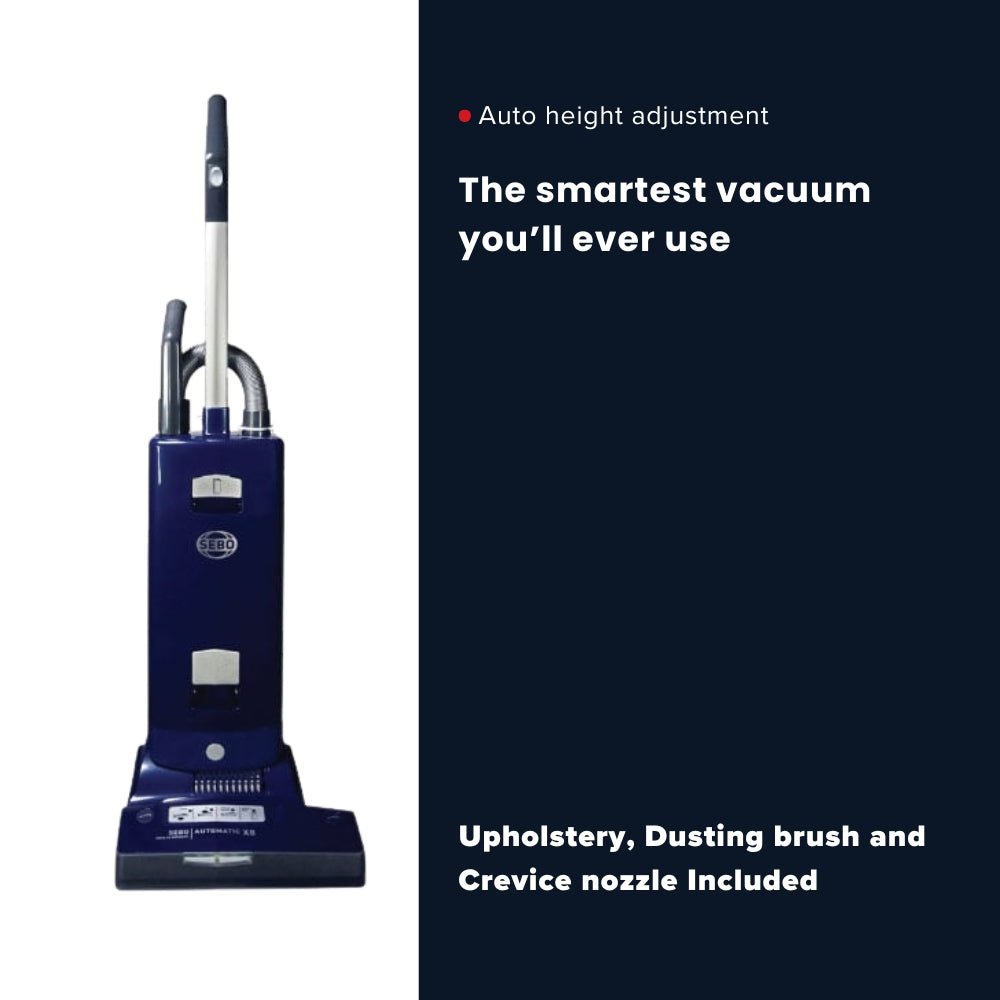 Sebo Automatic X8 Commercial Upright Vacuum Cleaner - Dark Blue - US Vacuums - 91566AM