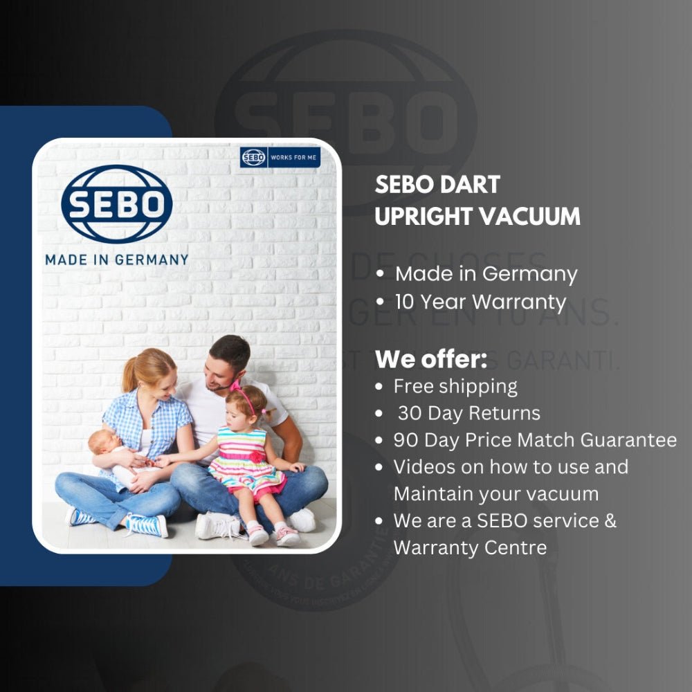 Sebo Dart Upright Vacuum Cleaner - US Vacuums - 9855