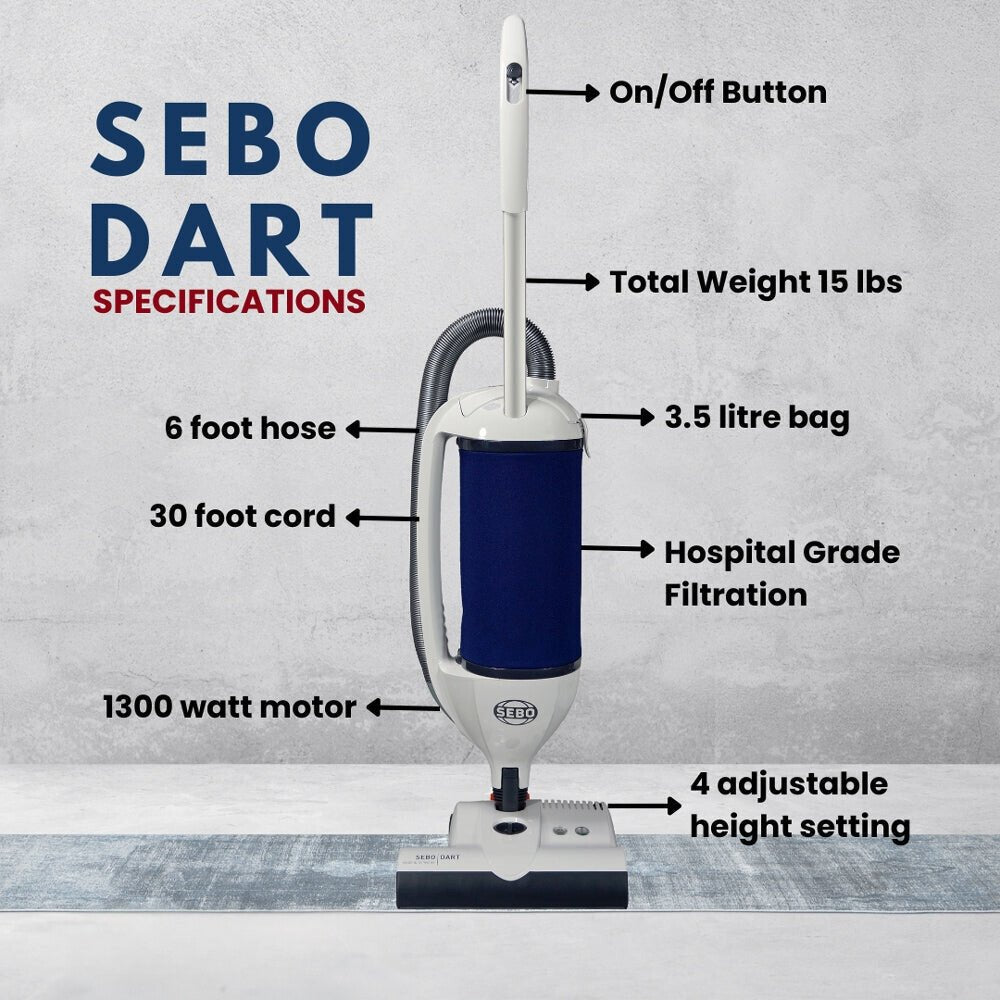 Sebo Dart Upright Vacuum Cleaner - US Vacuums - 9855