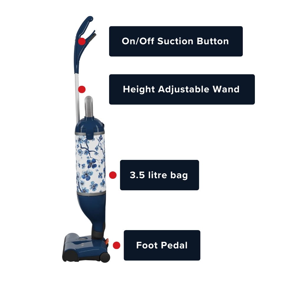 Sebo Felix Premium Upright Vacuum Cleaner - indigo Dark Blue - US Vacuums - 90814AM