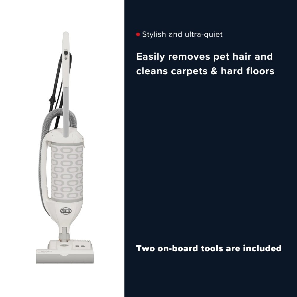 Sebo Felix Premium Upright Vacuum Cleaner - White - US Vacuums - 9808AM