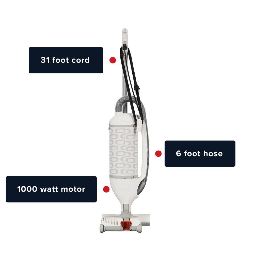 Sebo Felix Premium Upright Vacuum Cleaner - White - US Vacuums - 9808AM