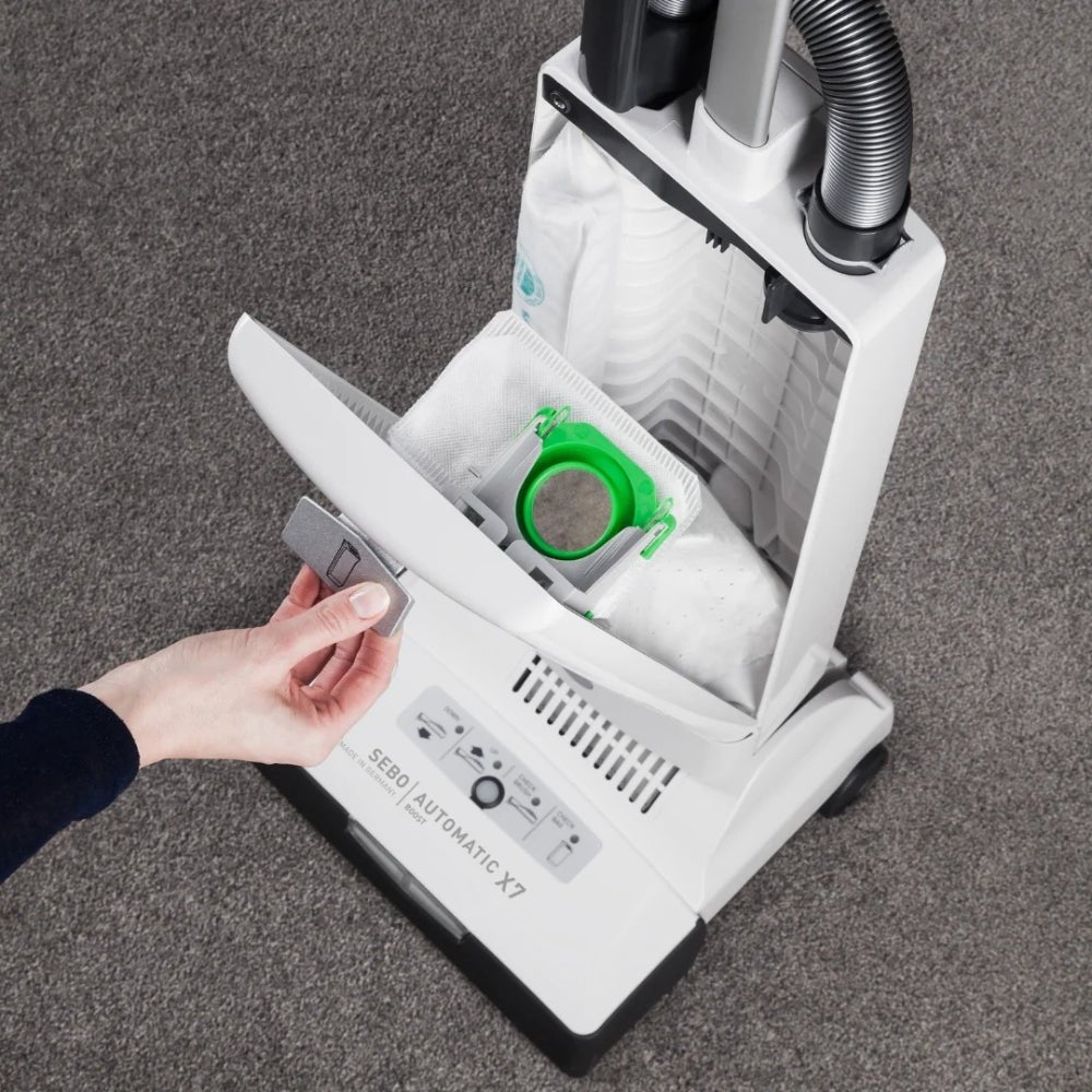 Sebo Filter Bag For X, G, C, 300/350 and 370 (1 piece), 8 bags with caps - US Vacuums - 5093AM