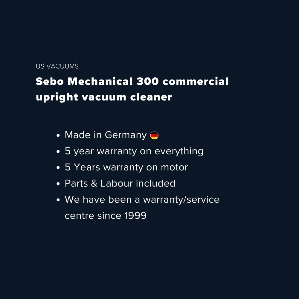Sebo Mechanical 300 commercial upright vacuum cleaner - Gray - US Vacuums - 91303AM