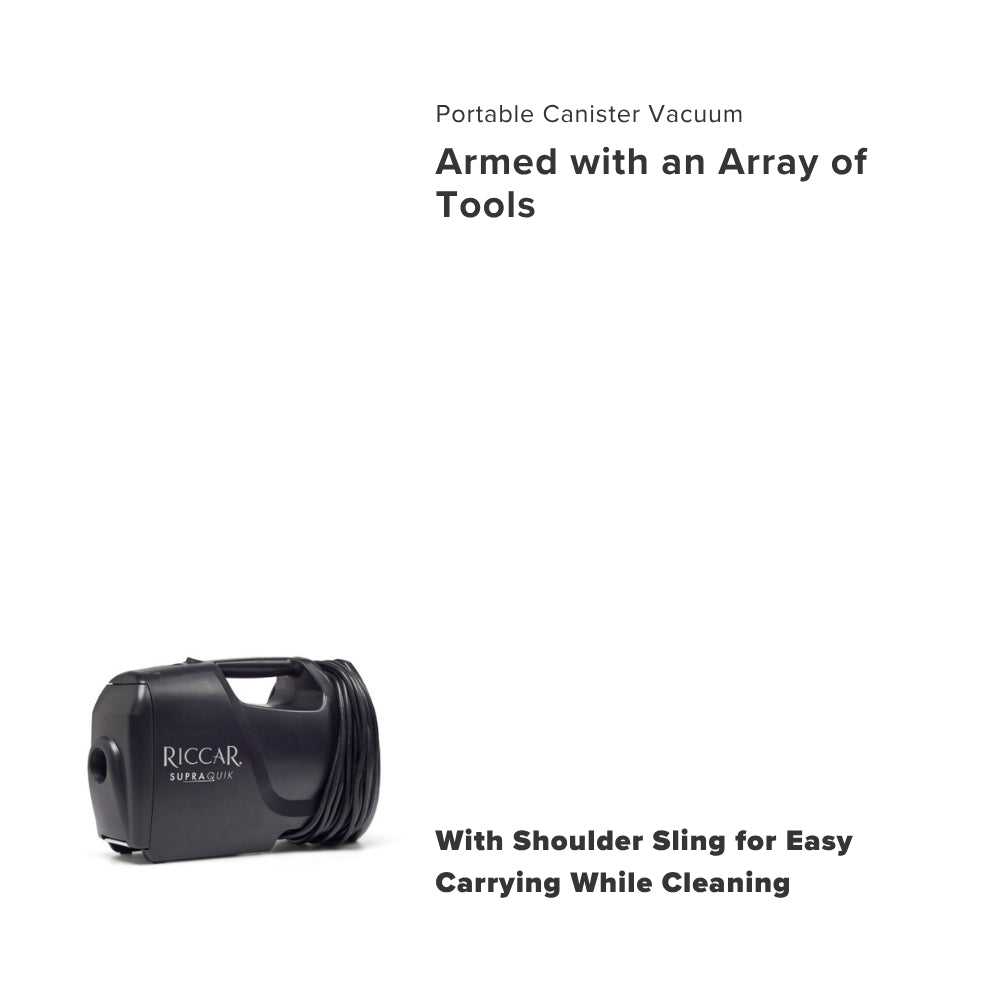 SupraQuik Portable Canister Vacuum with Shoulder Strap - US Vacuums - RSQ1.6