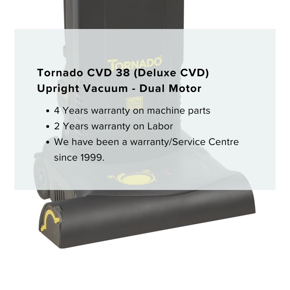 Title Tornado Deluxe CVD 38 Dual Motor Upright Vacuum Cleaner - US Vacuums - 91440