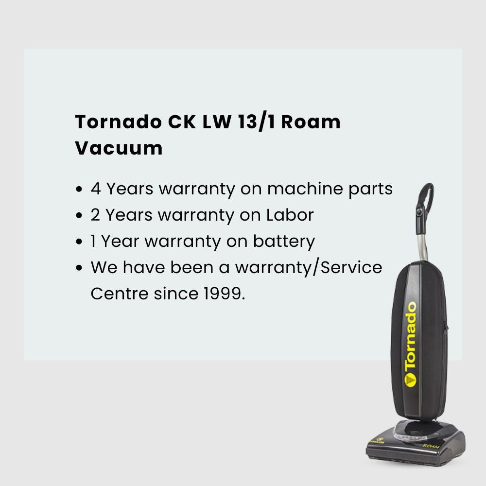 Tornado CK LW 13/1 Roam Single Motor Cordless Upright - US Vacuums - 97300C