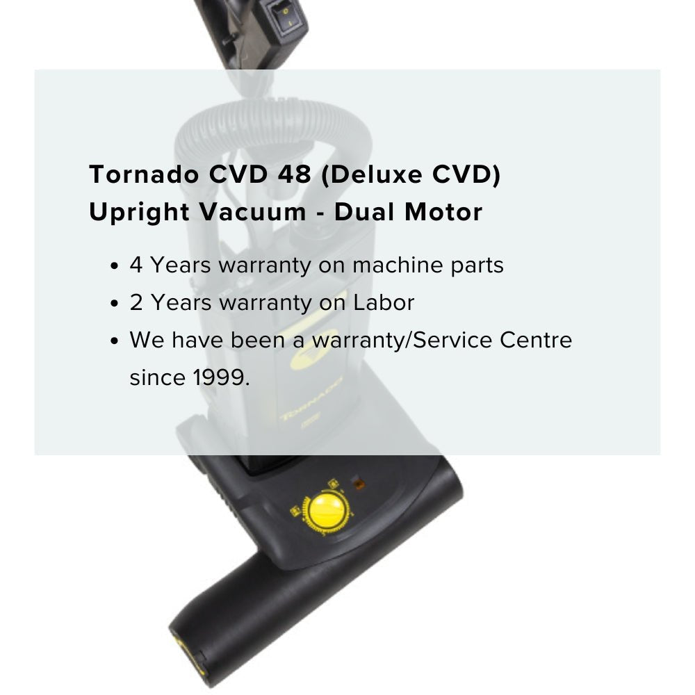 Tornado CVD 48 (Deluxe CVD )Upright Vacuum - Dual Motor - US Vacuums - 91442