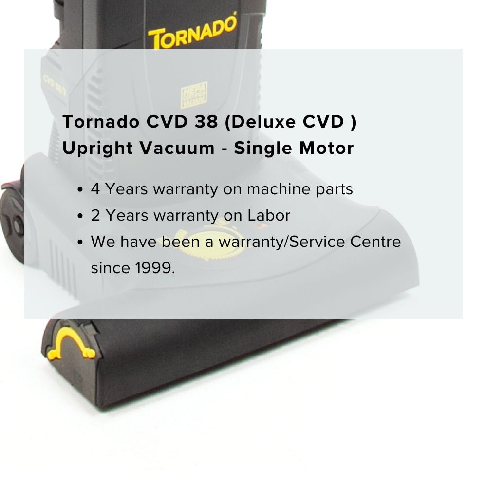 Tornado Deluxe CVD 38 Single Motor - US Vacuums - 91438