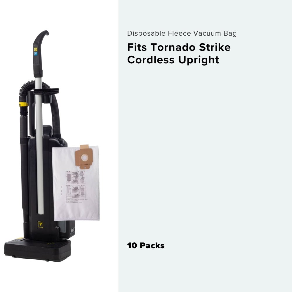 Tornado Fleece Vacuum Bags - Fits Tornado Strike Cordless Upright Vacuum - US Vacuums - K28893570