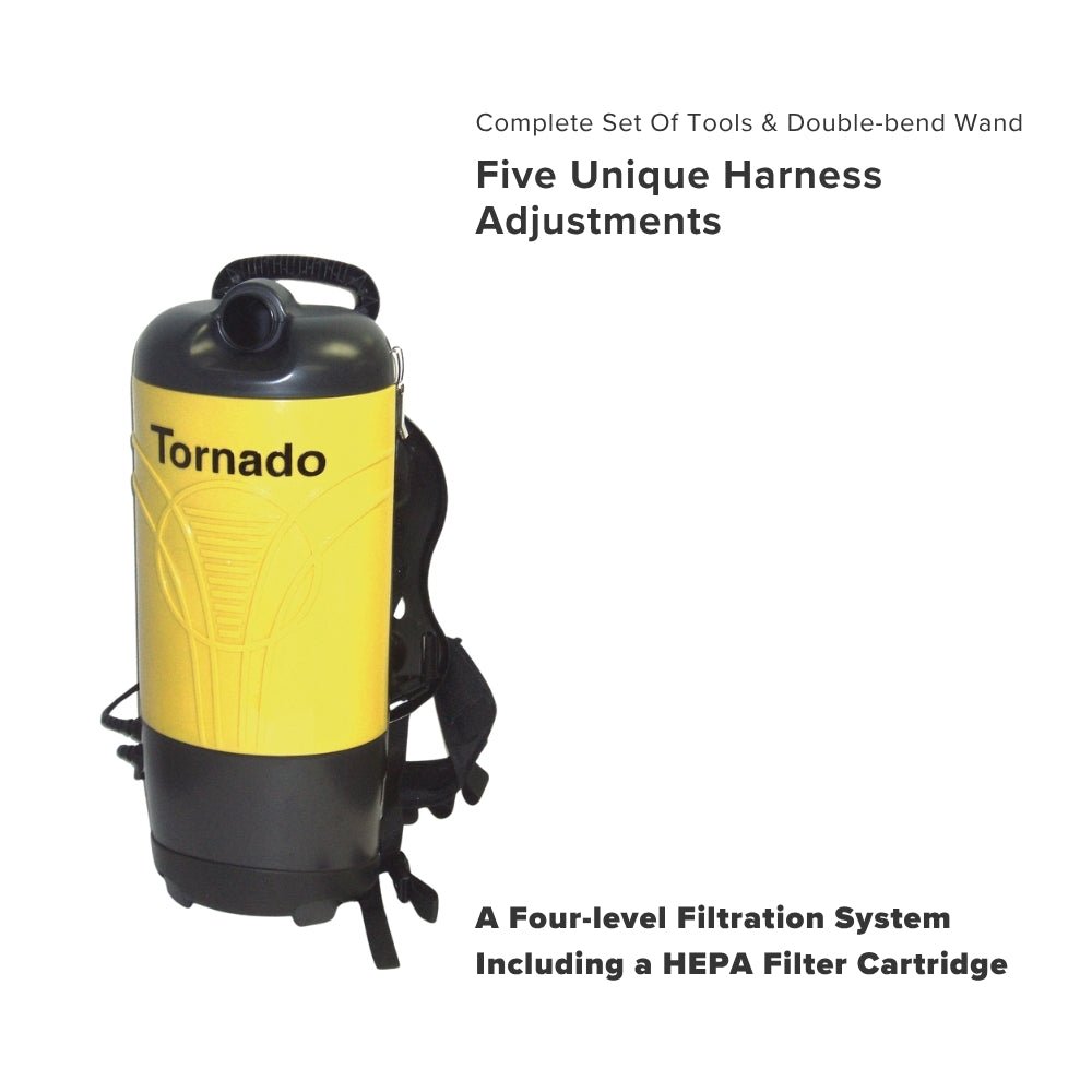 Tornado Pac - Vac 10 Aircomfort Back Pack Vacuum Cleaner - US Vacuums - 93014B