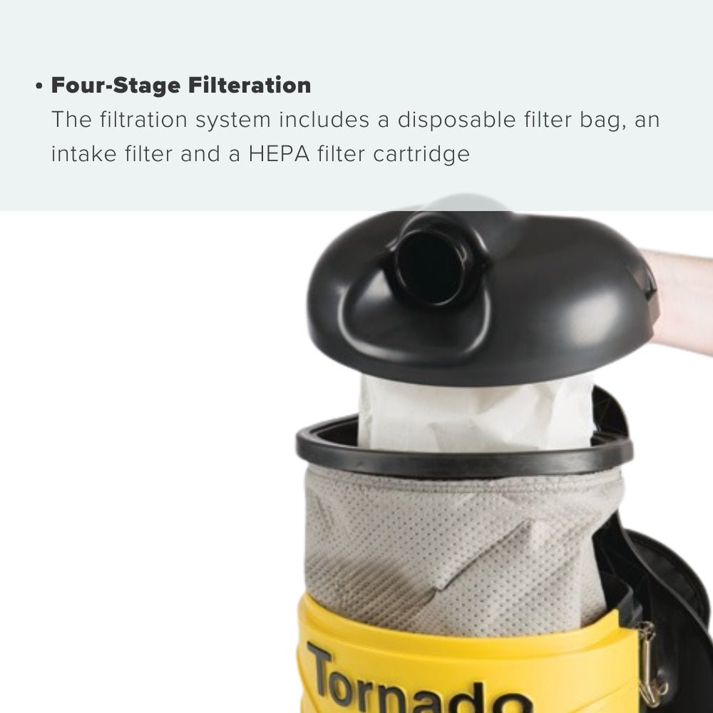 Tornado Pac - Vac 6 Aircomfort Back Pack Vacuum Cleaner - US Vacuums - 93012B