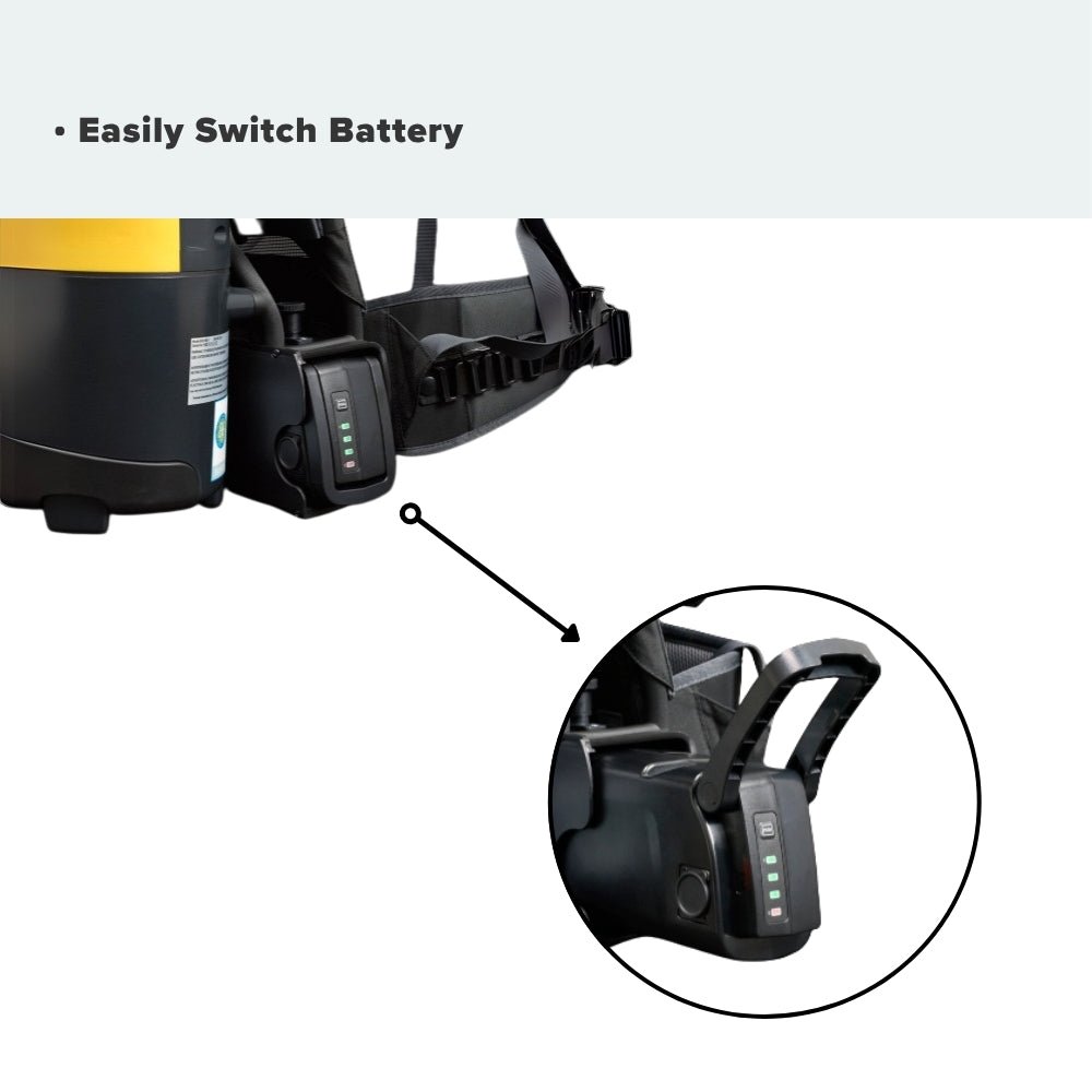 Tornado pac - vac 6 roam Back Pack with Battery & Charger - US Vacuums - 93016B - 1