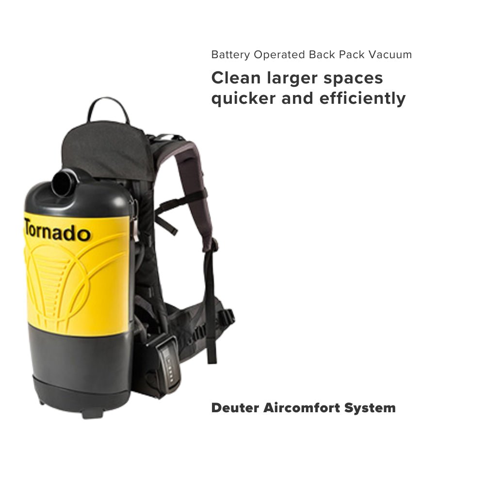 Tornado pac - vac 6 roam Back Pack with Battery & Charger - US Vacuums - 93016B - 1