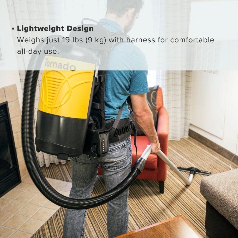 Tornado pac - vac 6 roam Back Pack with Battery & Charger - US Vacuums - 93016B - 1