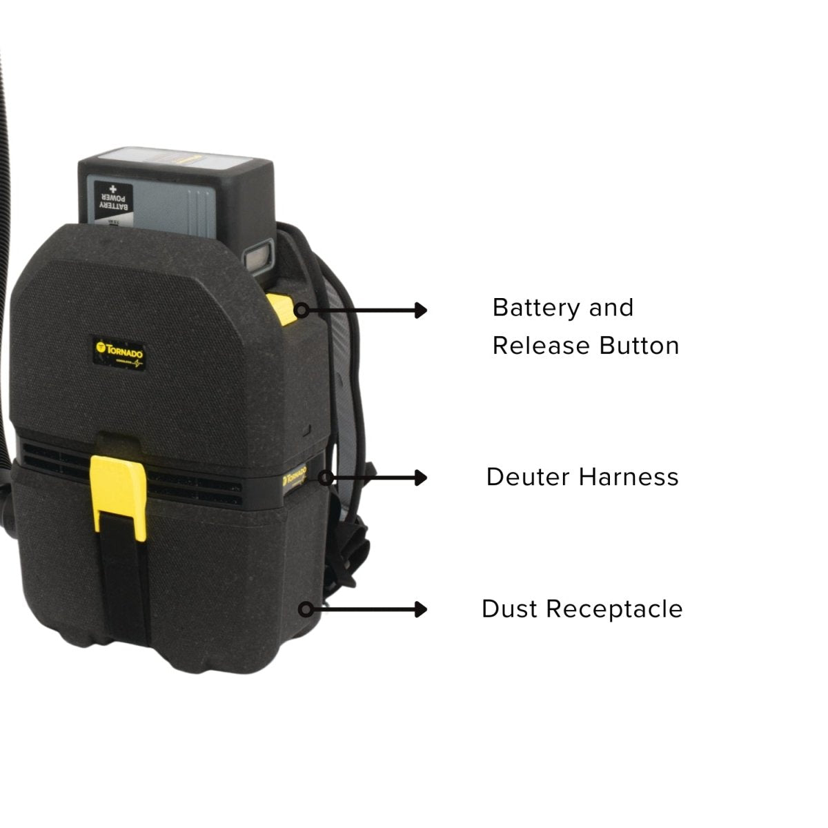 Tornado Zephyr Cordless Backpack with Battery and Charger - US Vacuums - TV570 - Q03 - U