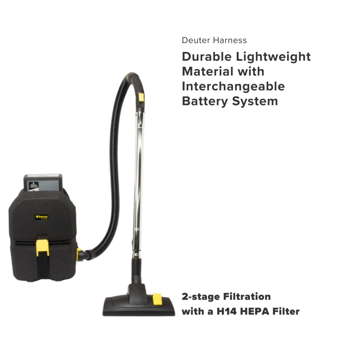 Tornado Zephyr Cordless Backpack with Battery and Charger - US Vacuums - TV570 - Q03 - U